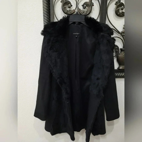 Nanette Lepore Luscious Rabbit Fur Knit Coat - Picture 9 of 16